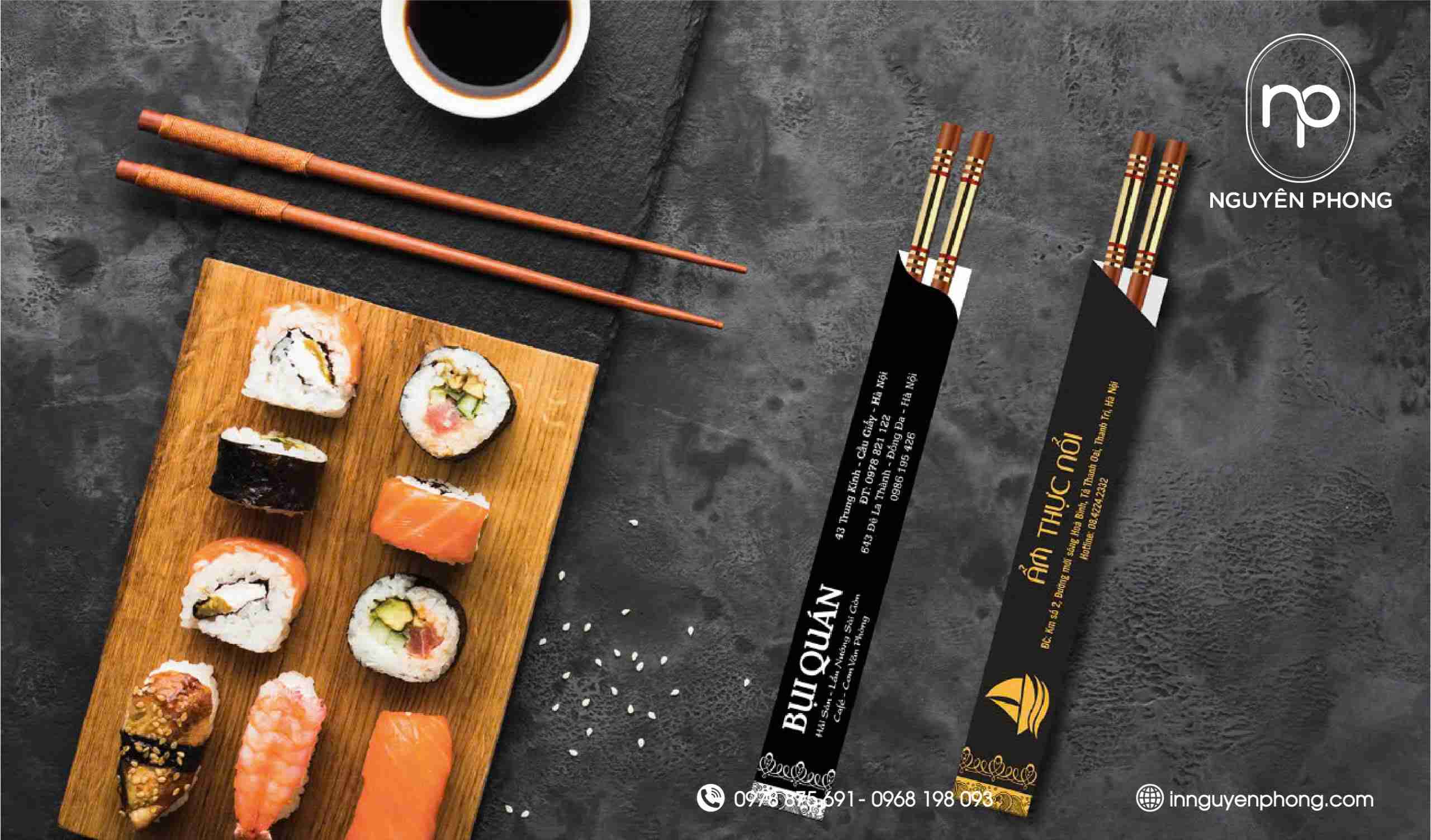Kỹ thuật ép kim làm nổi bật chi tiết, tạo sự sang trọng cho bao đũa